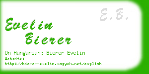 evelin bierer business card
